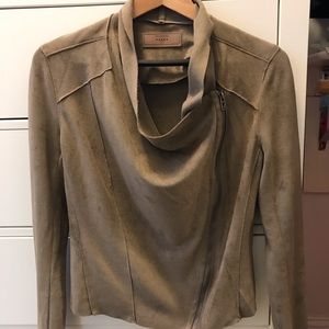 BlankNYC Small suede zip jacket